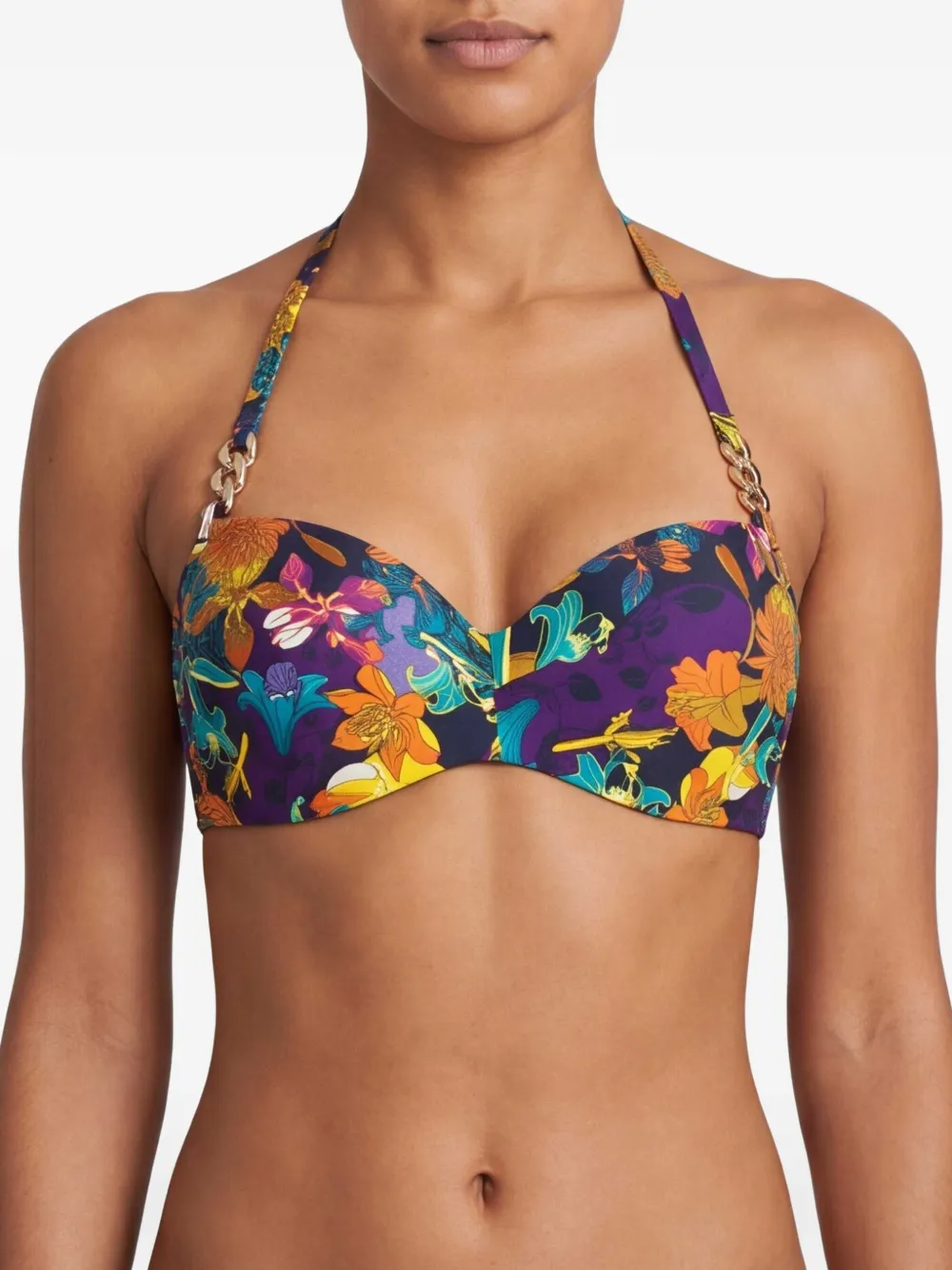 Marlies Dekkers Bikinitop met watervalhals Paars