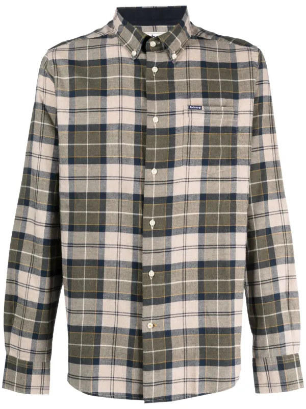 Barbour Fortrose Checkered Shirt Green FARFETCH IN