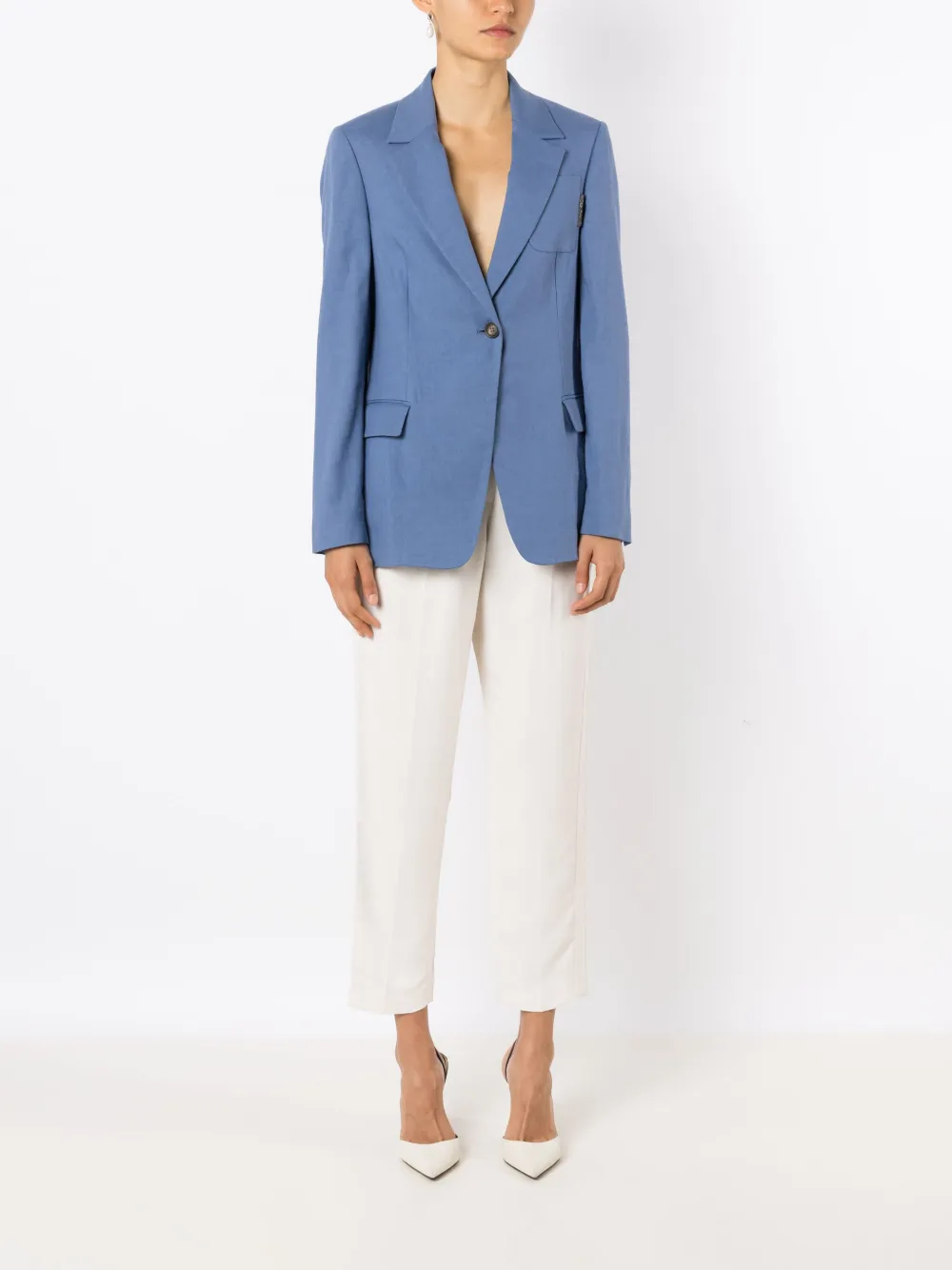 Brunello Cucinelli High waist broek - Wit