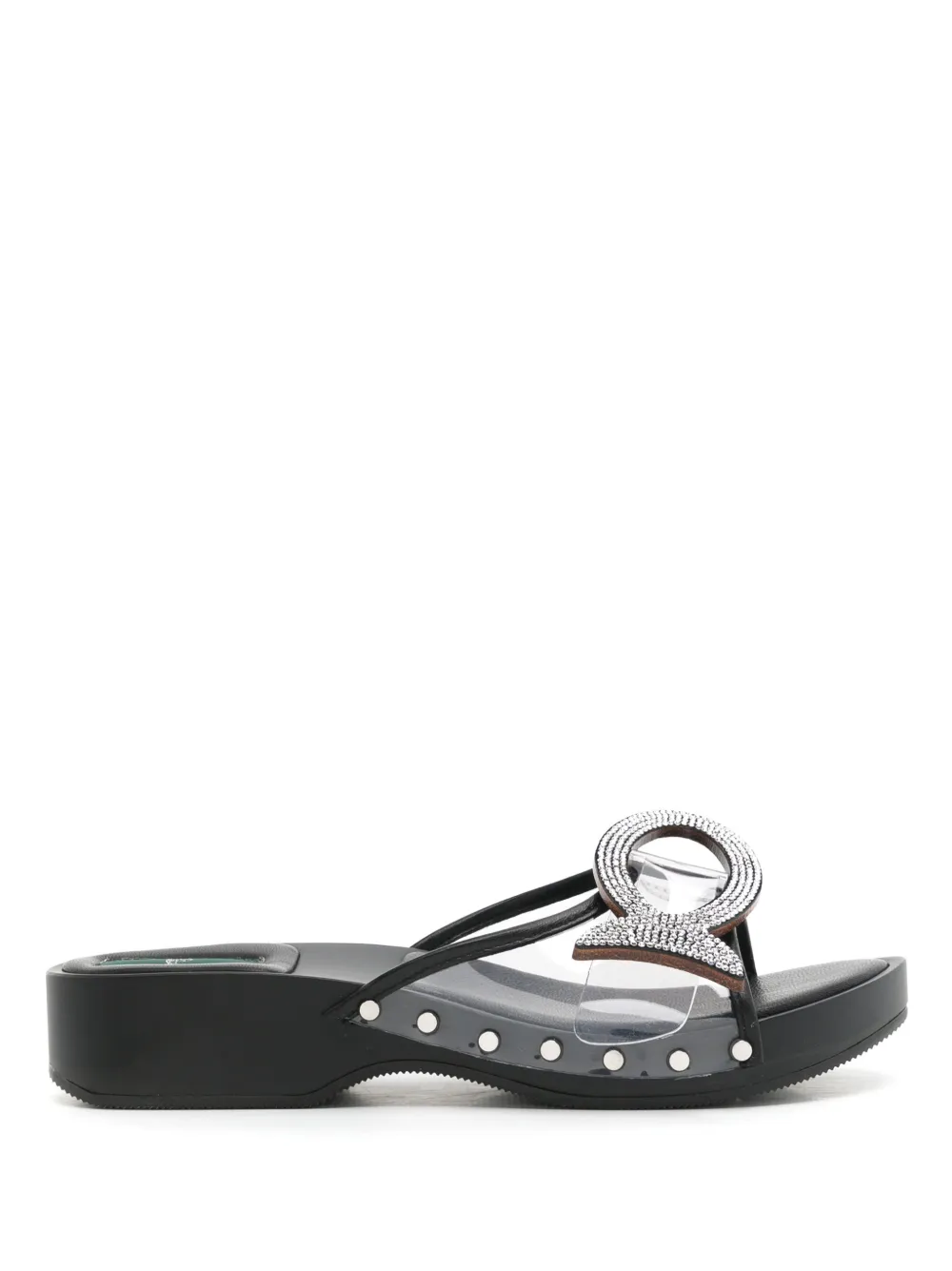 PUCCI Musa crystal-embellished clog sandals Black