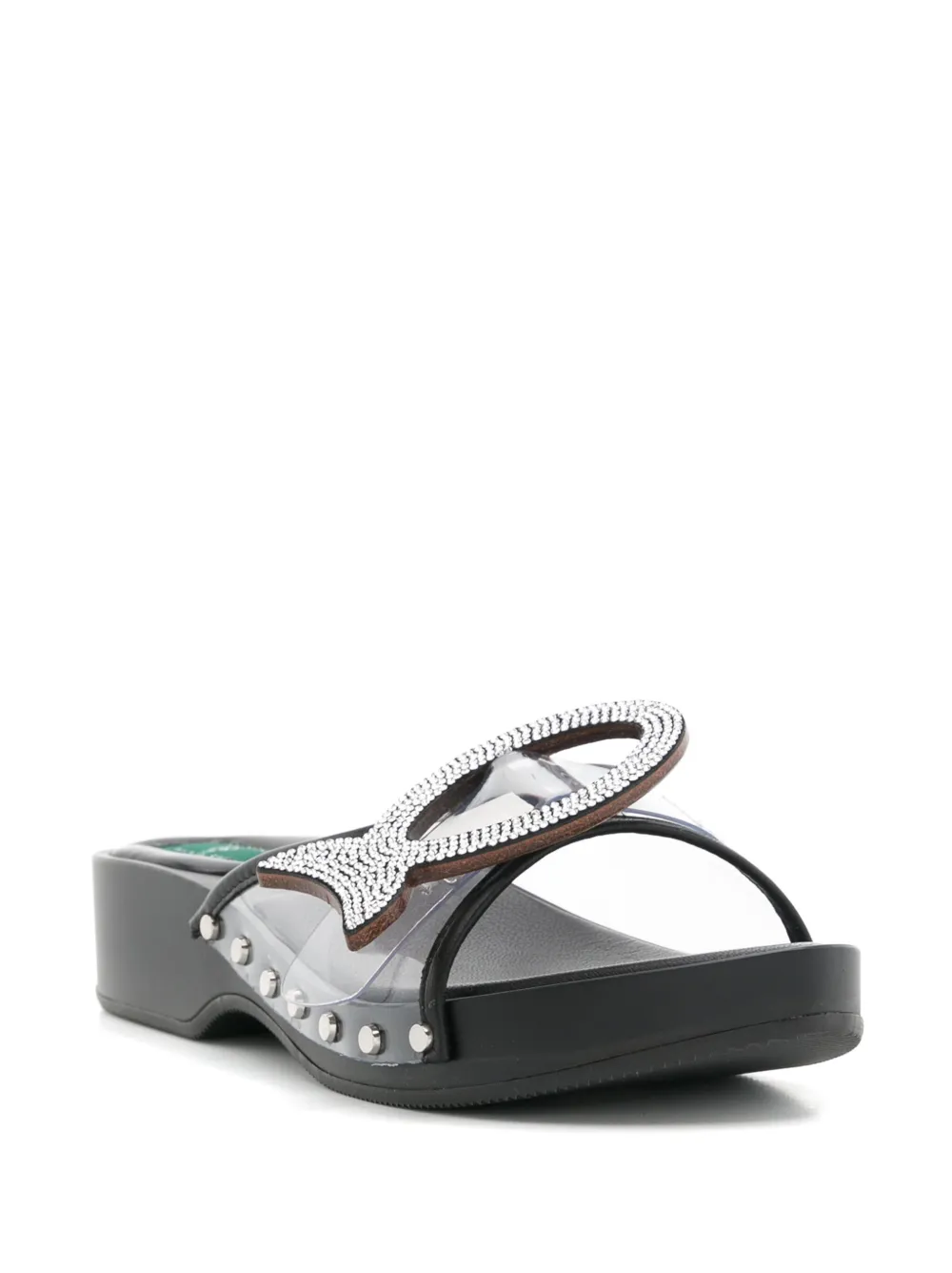 PUCCI Musa crystal-embellished clog sandals Black