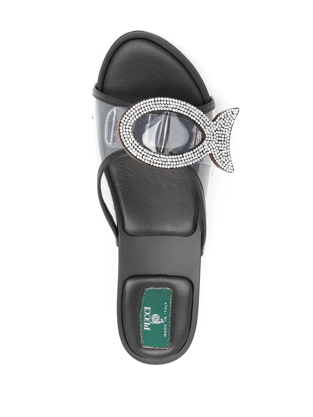 PUCCI Musa crystal-embellished clog sandals Black