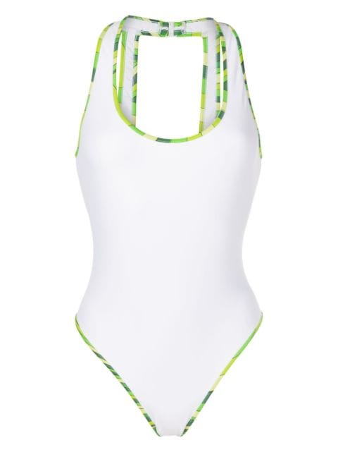 PUCCI Marmo-print trim swimsuit