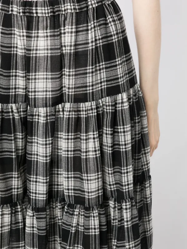 スカート Comme Des Garcons Gonna Midi Comme Des Garçons TAO check-print Knitted Midi Skirt | Black
