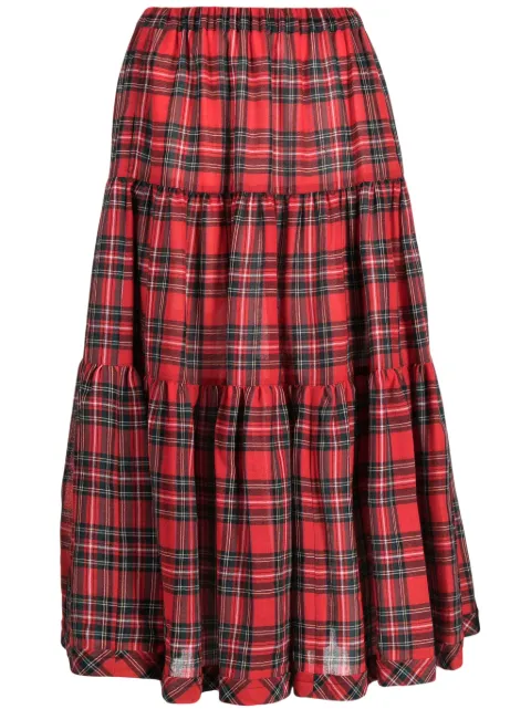 Comme des Garçons TAO tartan tiered skirt