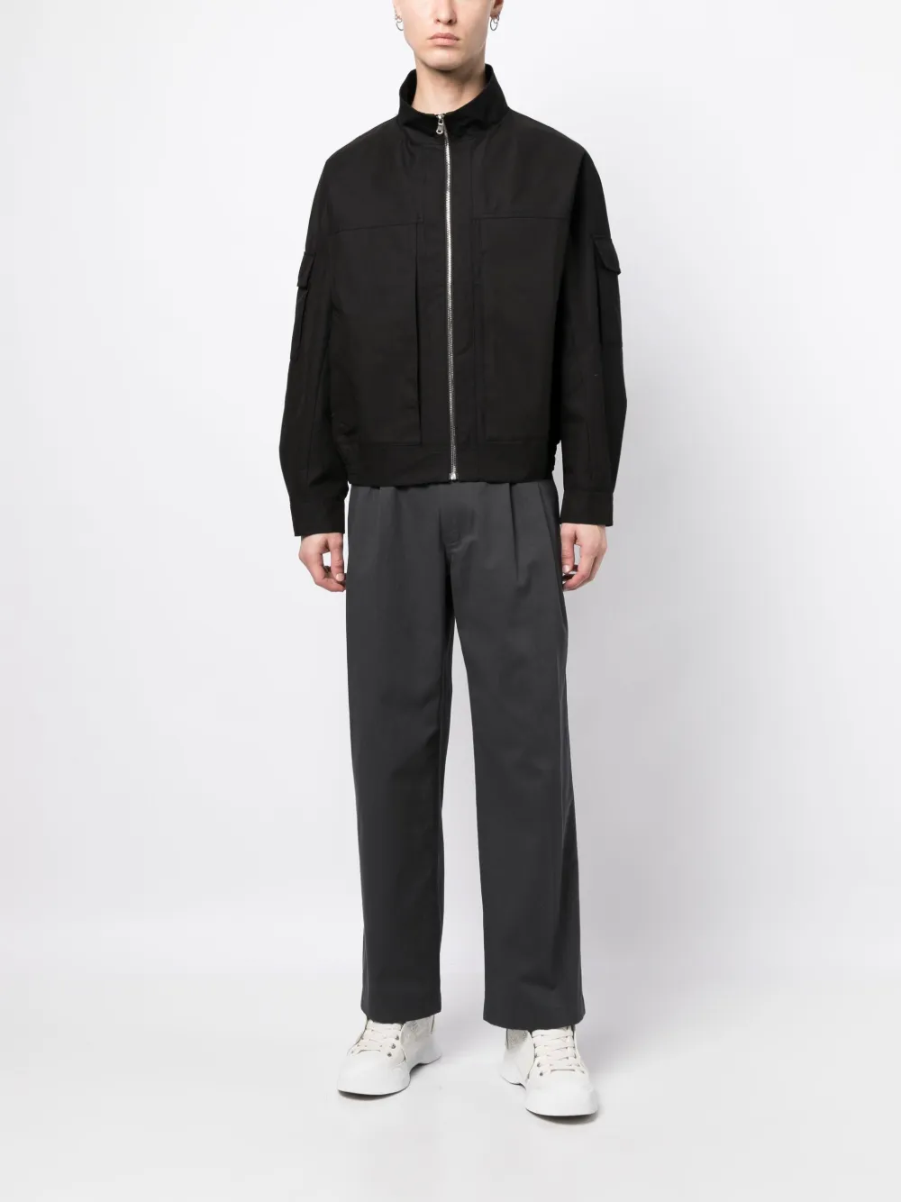 STUDIO TOMBOY Bomberjack met rits - Zwart