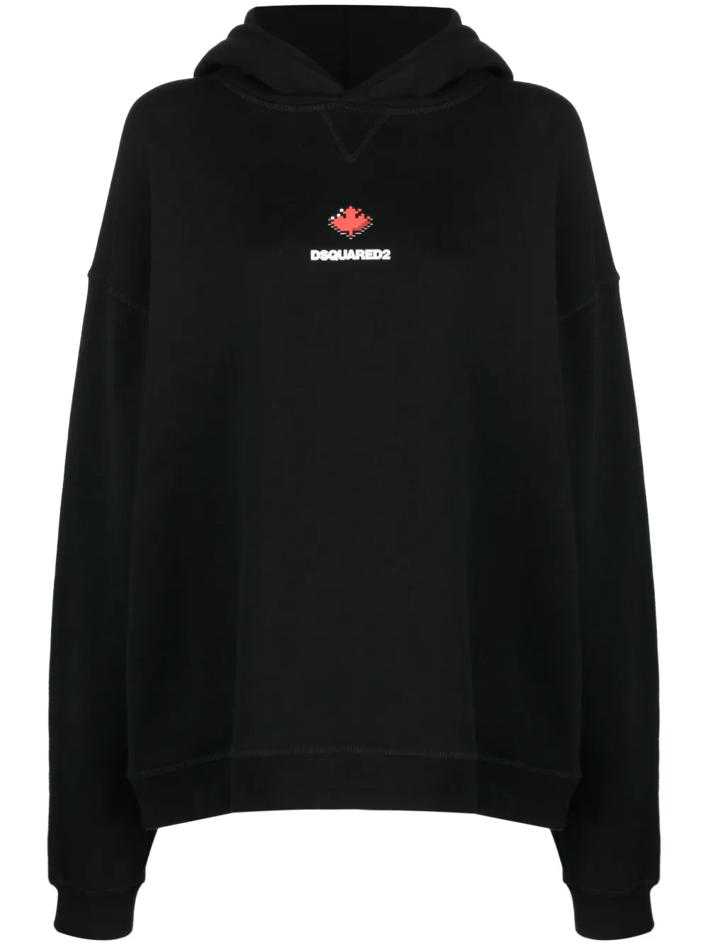 Image 1 of Dsquared2 logo-print cotton hoodie