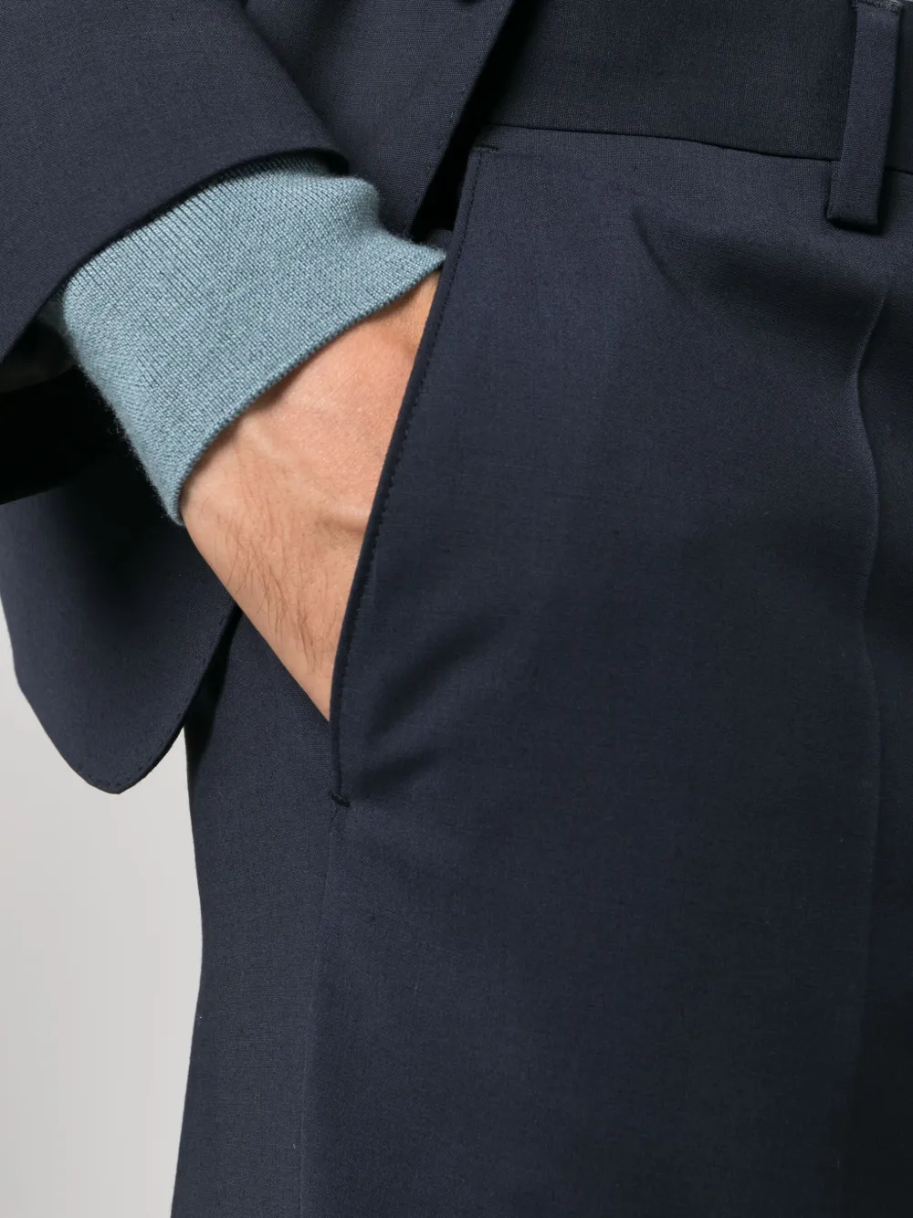 Hugo Boss Tailored Trousers With Pockets And Loops In Blue