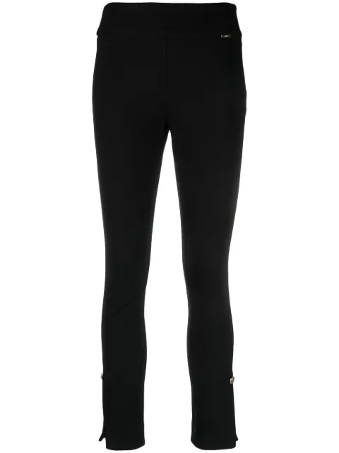 LIU JO logo-plaque side-slit leggings