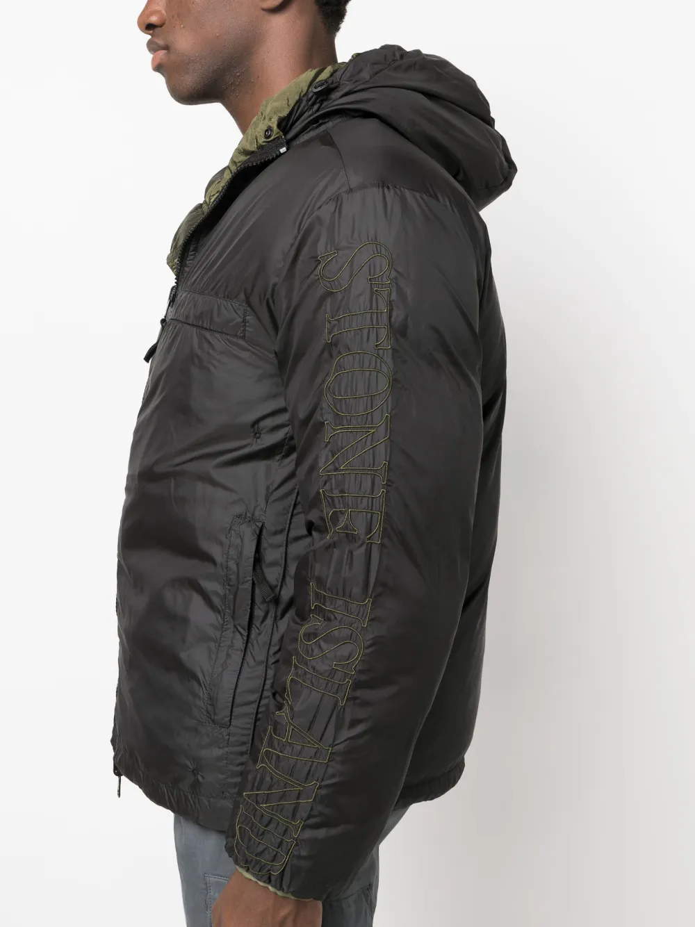 Stone island hooded sales jacket sale