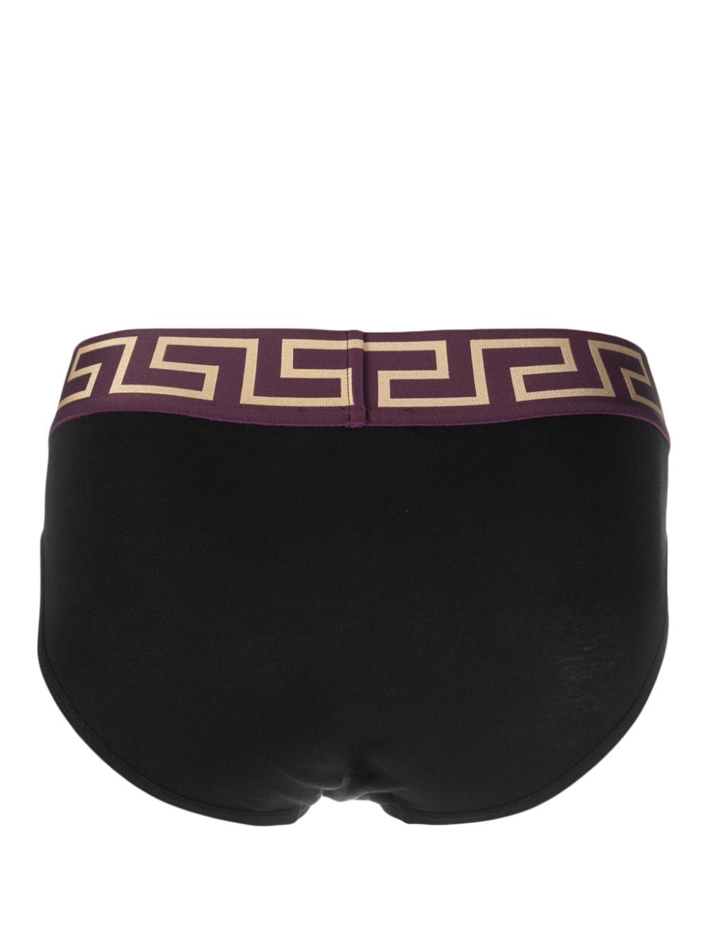 Versace logo-waist cotton briefs - Zwart