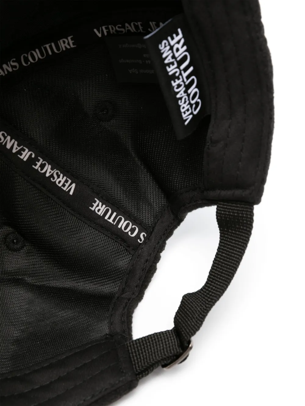 Versace Jeans Couture logo-embossed fleece cap - Zwart