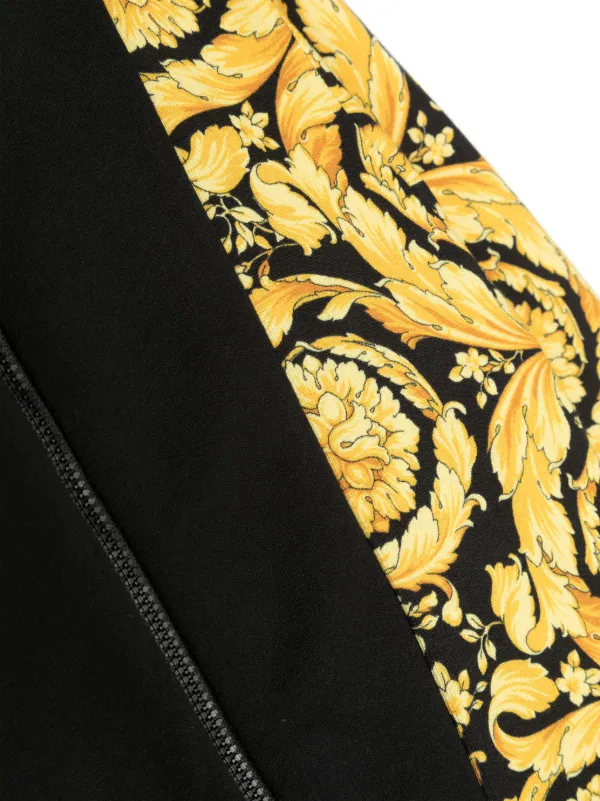 Versace Kids baroque print Cotton Zipped Hoodie Farfetch