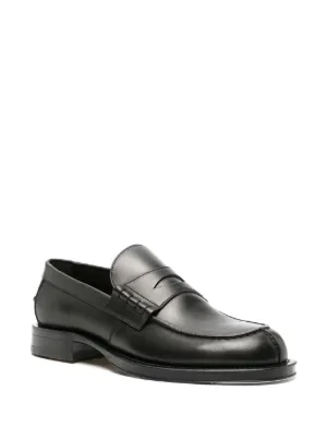 ランバンLANVINラバーデザインレザーシューズ革靴ブラック9 LANVIN COLLECTION バイカラーフォーマルオックスフォード