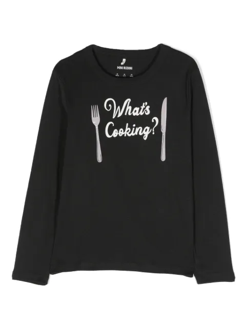 Mini Rodini text-print organic cotton sweatshirt