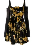 Versace Jeans Couture Chain Couture long-sleeved corset dress - Black