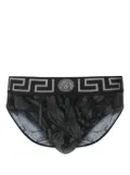 Versace Barocco-print cotton briefs - Black