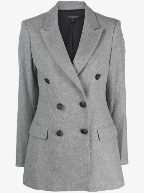 rag & bone double-breasted virgin wool-blend blazer