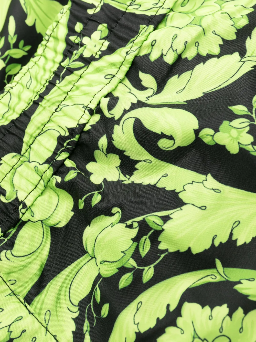  Versace Barocco-print Swim Shorts - Green 