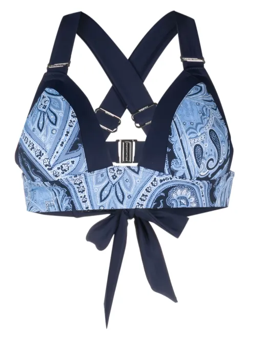 Haut de bikini Cache Coeur à imprimé cachemire - Marlies Dekkers - Modalova