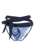 Marlies Dekkers Cache Coeur paisley-print adjustable bikini bottoms - Blue