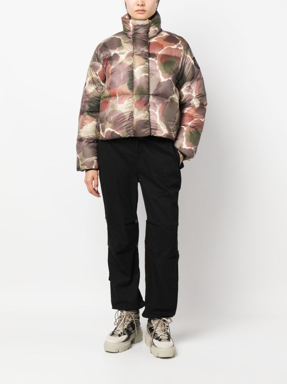 Canada Goose botanical-print padded jacket - Groen