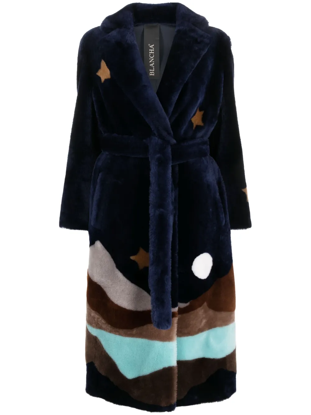 Blancha Lammy coat Blauw