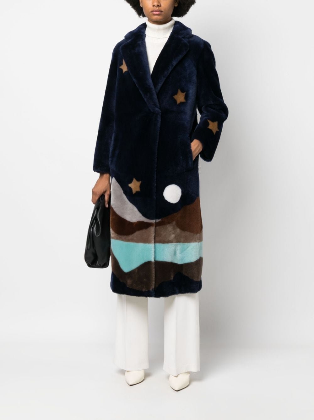 Blancha Lammy coat - Blauw