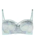 Marlies Dekkers floral-lace padded balcony bra - Blue