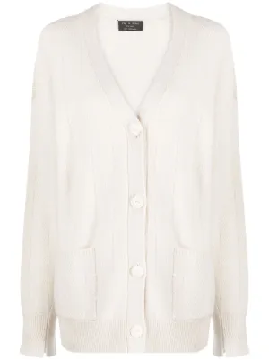White cashmere cardigan outlet