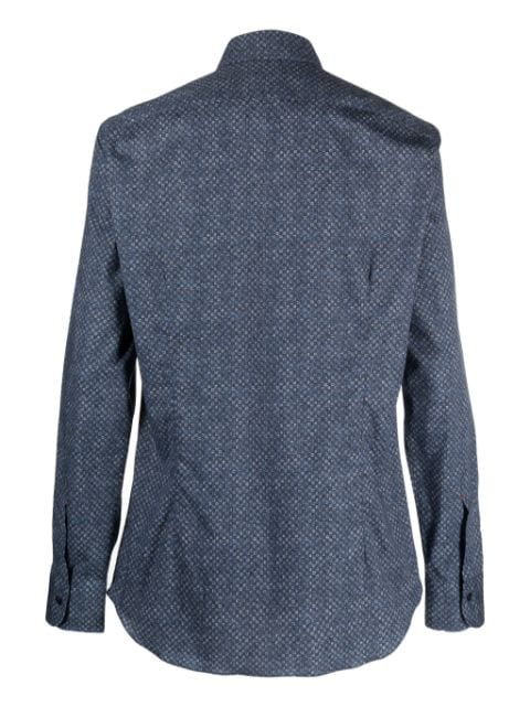 textured-finish cotton shirt 