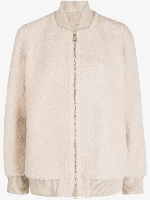 Manzoni 24 shearling zip-up jacket