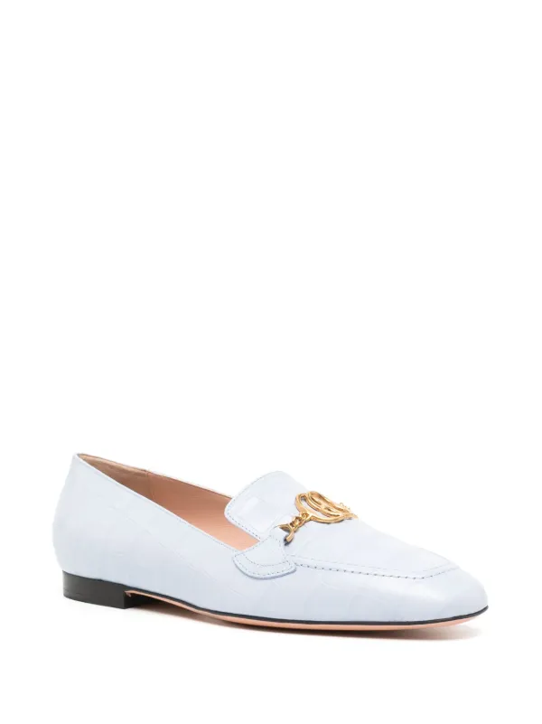 Bally レザーローファー | ブルー | FARFETCH JP