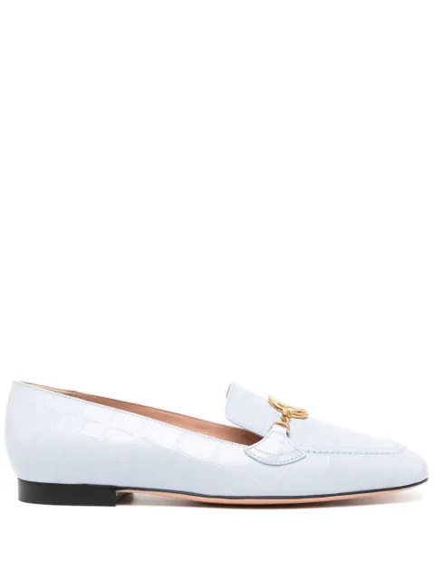 Bally logo-plaque leather loafers