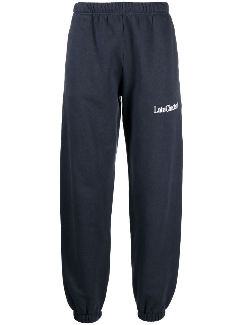 logo-embroidered cotton track pants