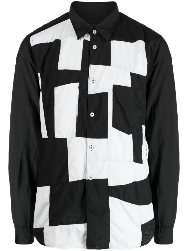 Comme Des Garçons Homme Deux Geometric panelled-design Cotton