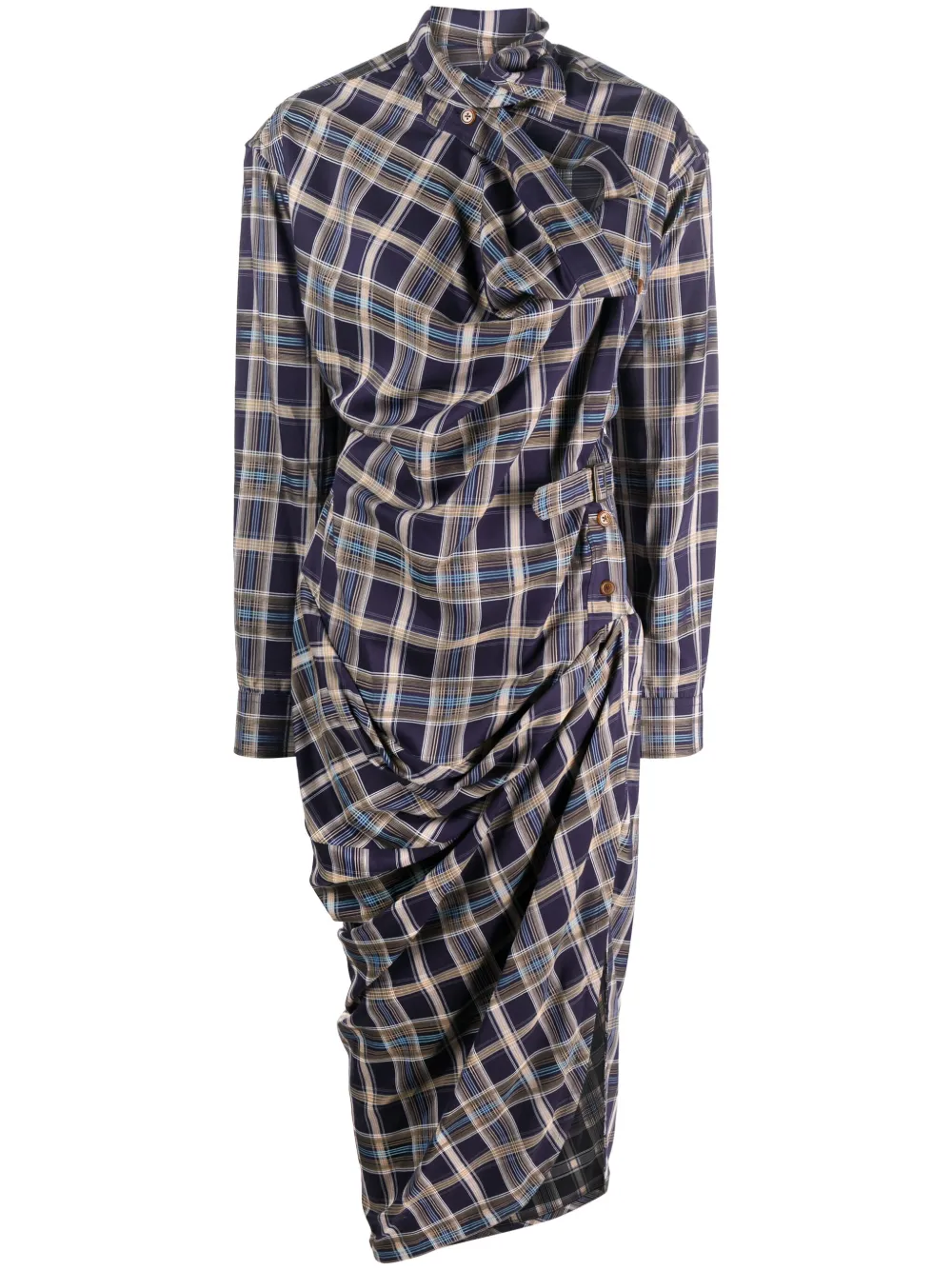 Vivienne Westwood plaid-pattern asymmetric midi dress | Smart Closet Vivienne Westwood plaid-pattern asymmetric midi dress | Smart Closet