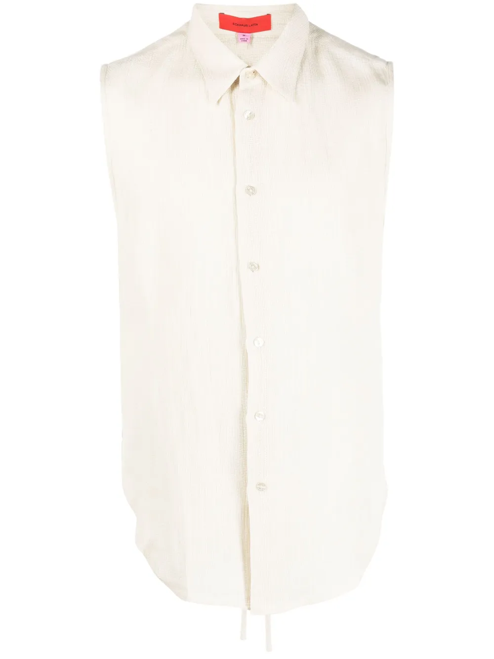 Eckhaus Latta Mouwloos shirt Beige