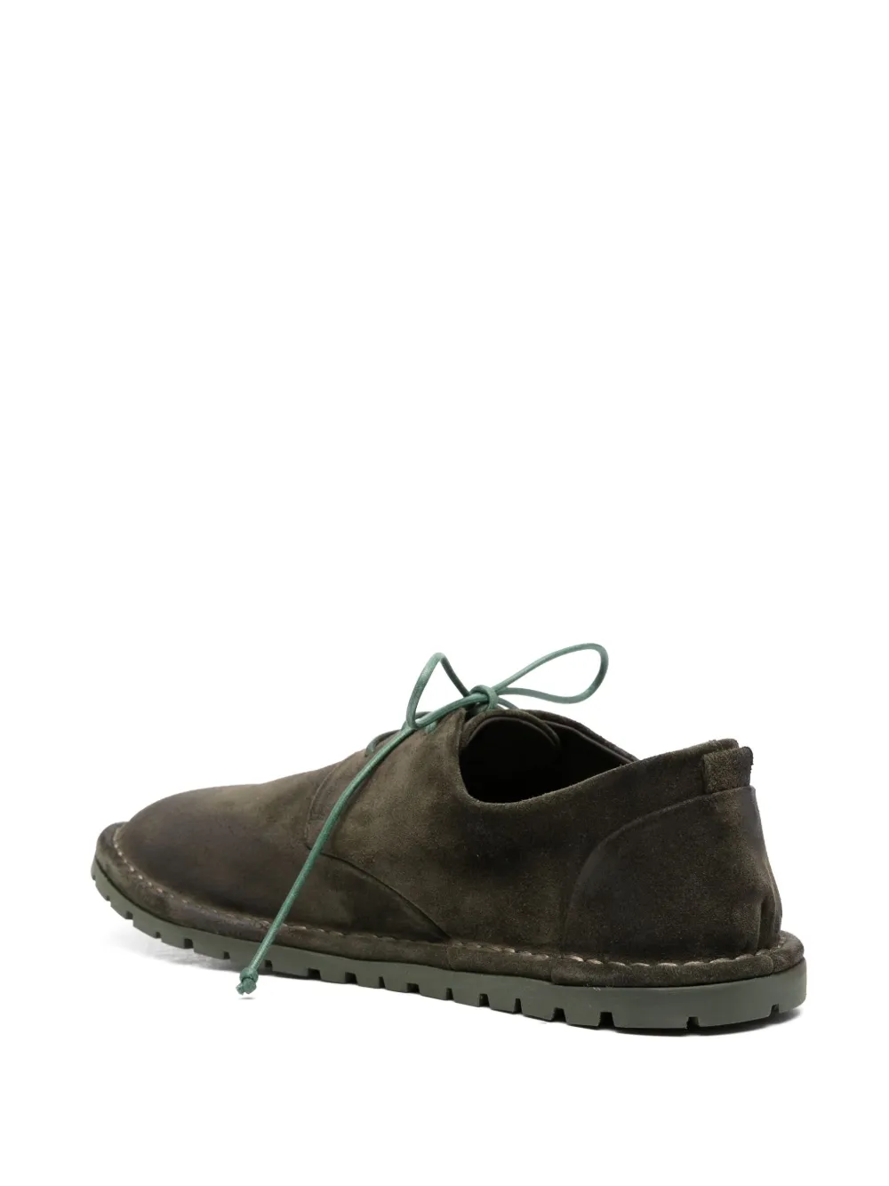 Shop Marsèll Sancrispa Suede Derby Shoes In Green