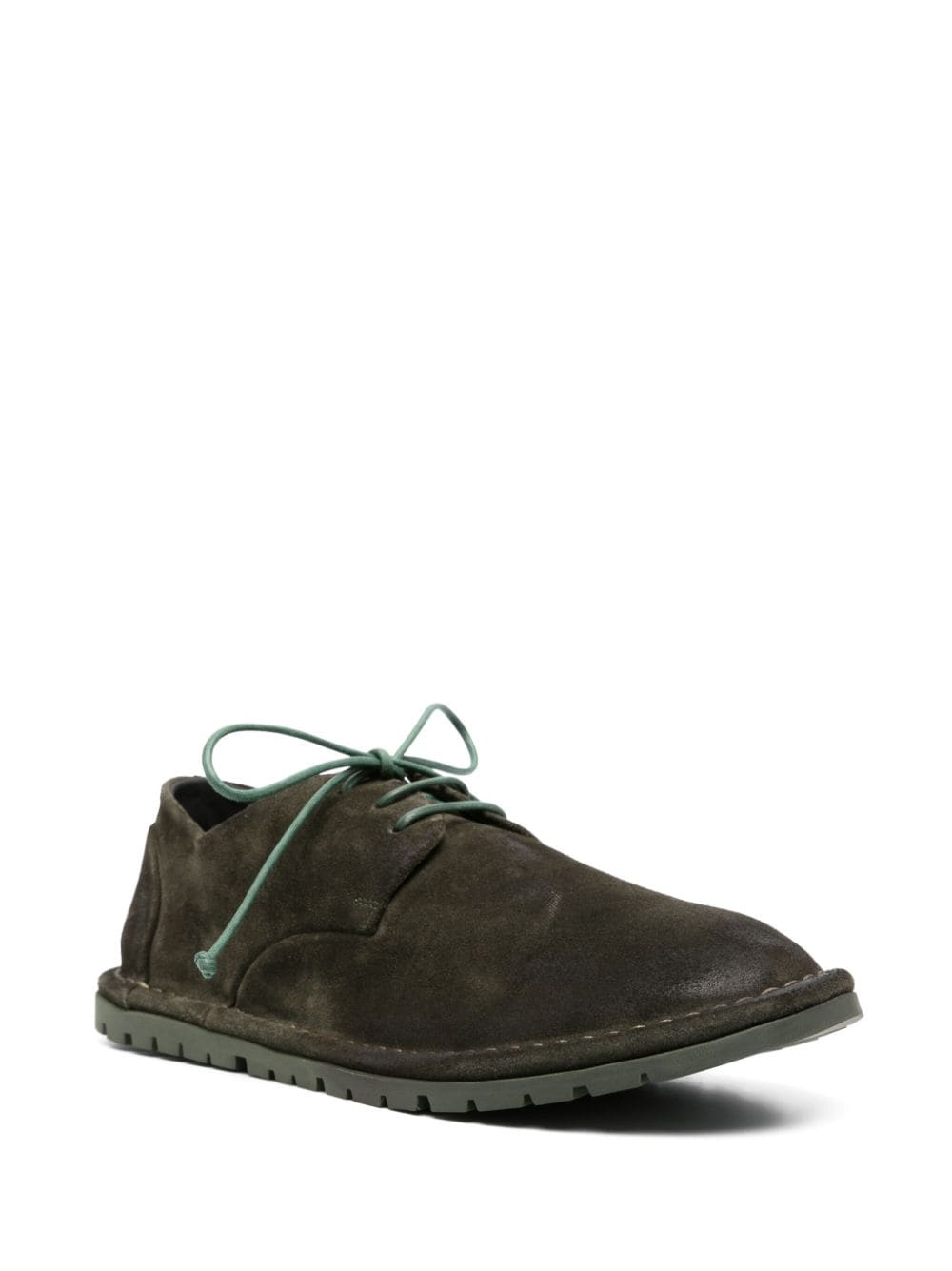 Shop Marsèll Sancrispa Suede Derby Shoes In Green