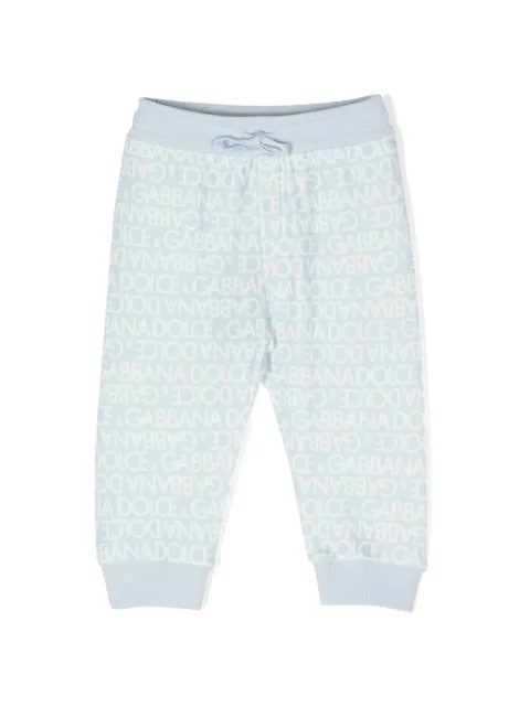 Dolce & Gabbana Kids pants con logo en intarsia