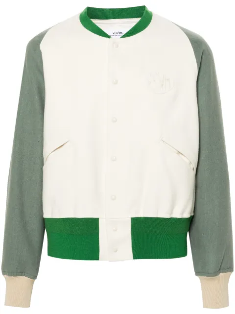visvim Jaqueta college com patch de logo