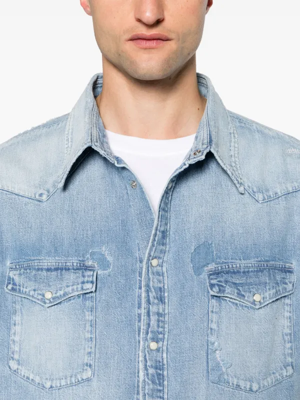 visvim デニムシャツ サイズ2 visvim デニムウエスタンシャツ サイズ2