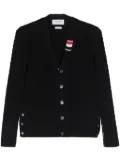 Thom Browne cable-knit virgin-wool cardigan - Blue