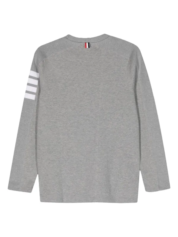 ★THOM BROWNE★ヘリンボーン コットン スウェットシャツ Thom Browne RWB-stripe Cotton Shirt | White | FARFETCH