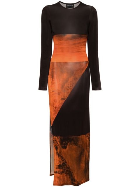Louisa Ballou платье макси High Tide с абстрактным принтом