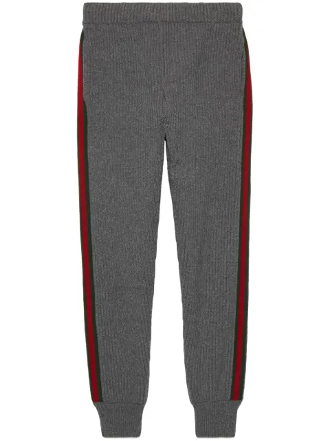 Gucci Web-stripe cashmere track pants