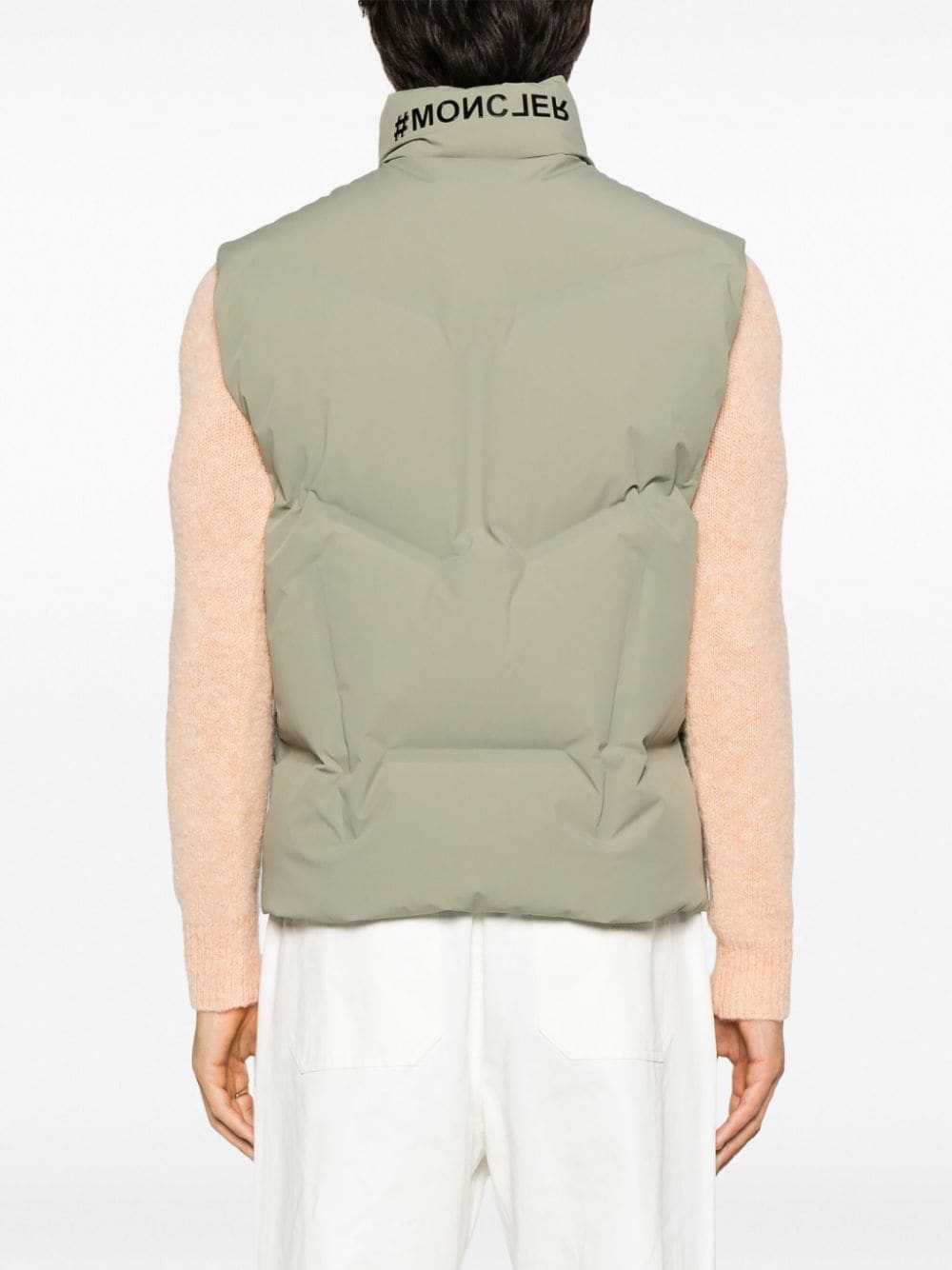 Shop Moncler Lengau Padded-down Gilet In Nude