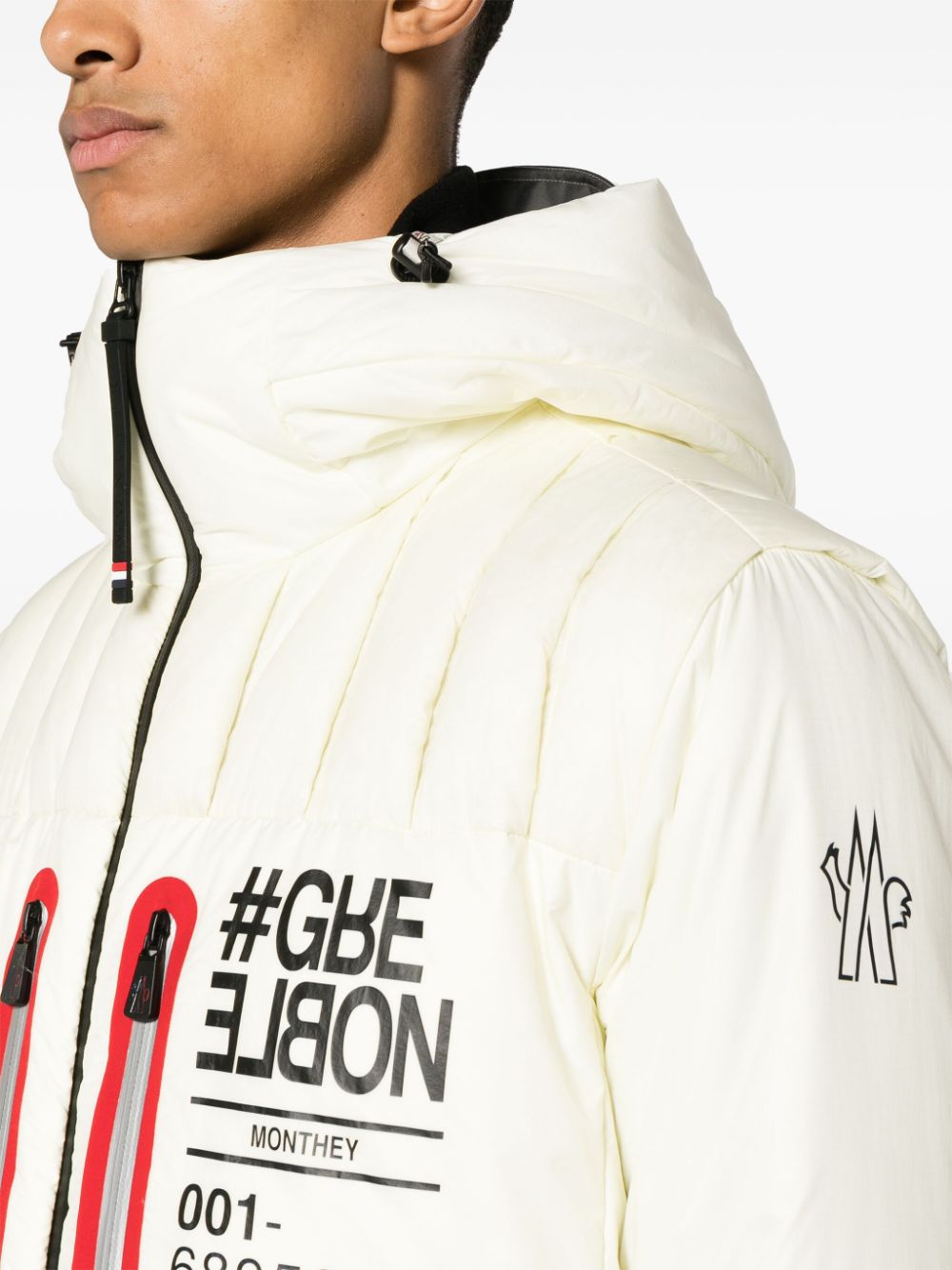 Shop Moncler Monthey Hooded Quilted Jacket In White