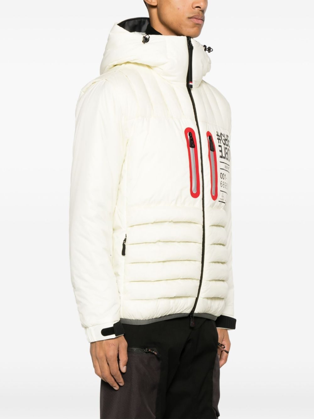 Moncler Grenoble Monthey hooded quilted jacket Wit
